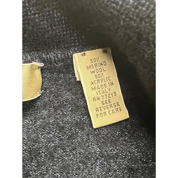 Pronto Uomo Made in Italy Navy Blue Merino Wool Men's Sweater Size Medium - Picture 5 of 10